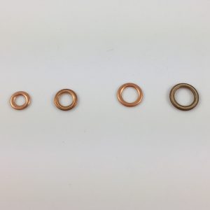 Kupfer Ringe mit Glasfaden