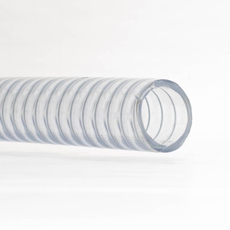 PVC Schlauch transparent mit Stahl-Spirale